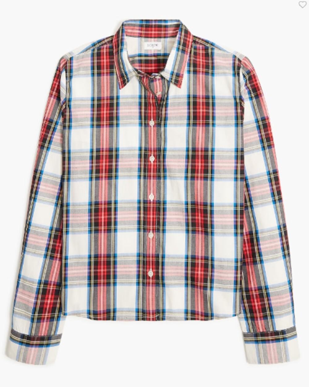 J. Crew Factory Tartan Modern Button-Down Size Large